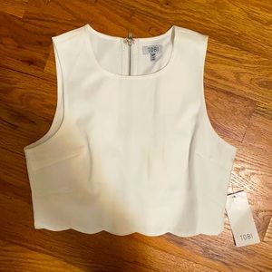 White Tobi crop top